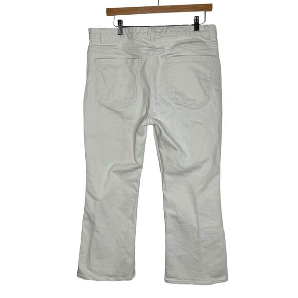 Theory Kick 5 Pocket Ivory Bootcut Jeans Denim Pants Women’s Size 32 Minimalist - Picture 2 of 9